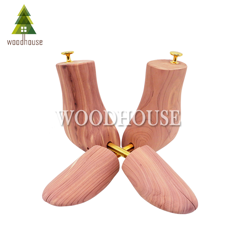 Shoe Tree Cedar - シングルチューブ調節可能な赤い杉のブーツストレッチャー、木製の靴の木、男性と女性