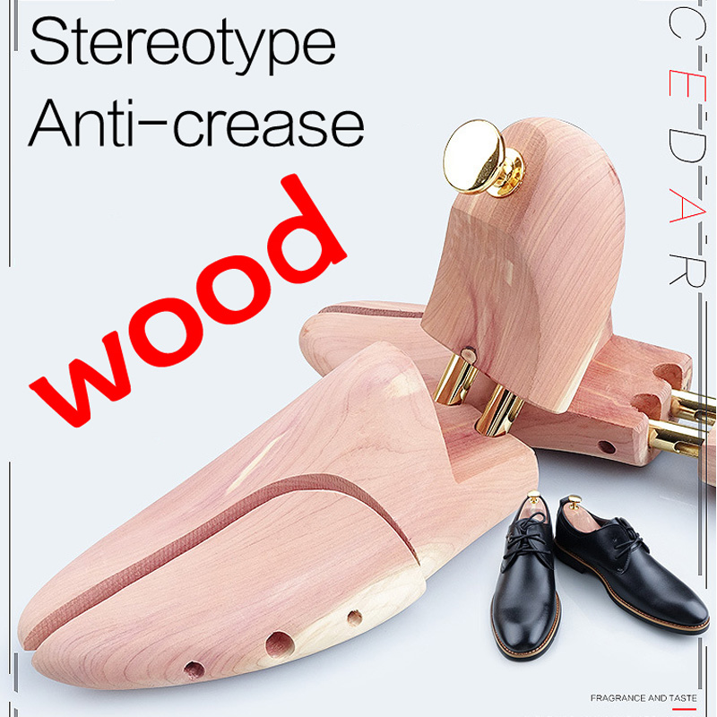 Shoe Tree Cedar - 1ペア高品質ツインチューブ赤杉調節可能な靴の男性のと女性のシューツリーストレッチャーキーパー抗しわ